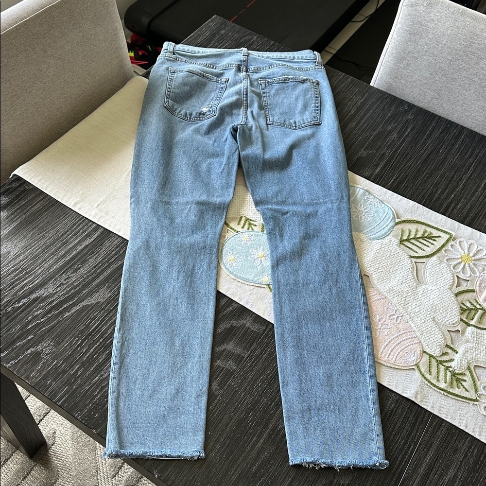 Reformation High and Skinny Miami Destroyed Blue Jeans, Size 31 - Picture 14 of 14
